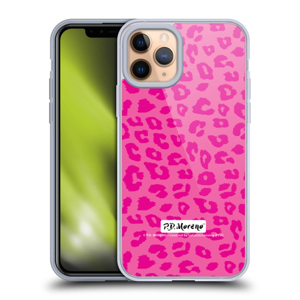 P.D. Moreno Patterns Pink Leopard Soft Gel Case for Apple iPhone 11 Pro