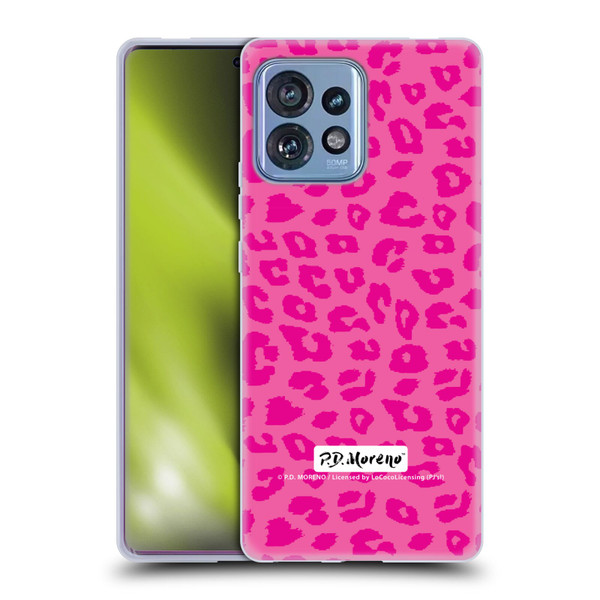 P.D. Moreno Patterns Pink Leopard Soft Gel Case for Motorola Moto Edge 40 Pro