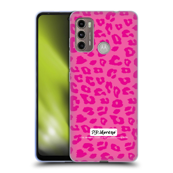 P.D. Moreno Patterns Pink Leopard Soft Gel Case for Motorola Moto G60 / Moto G40 Fusion