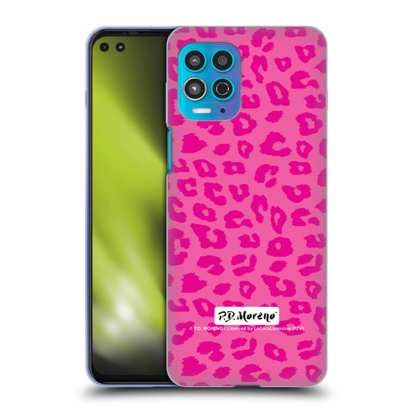 P.D. Moreno Patterns Pink Leopard Soft Gel Case for Motorola Moto G100