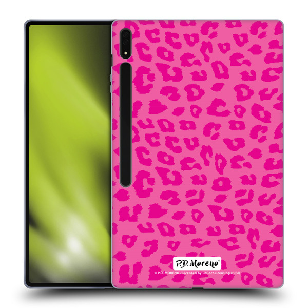 P.D. Moreno Patterns Pink Leopard Soft Gel Case for Samsung Galaxy Tab S8 Ultra