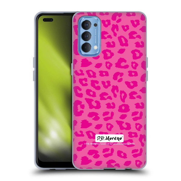 P.D. Moreno Patterns Pink Leopard Soft Gel Case for OPPO Reno 4 5G
