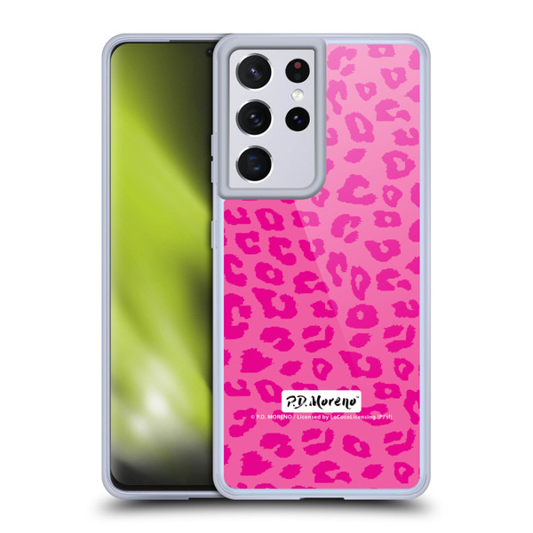 P.D. Moreno Patterns Pink Leopard Soft Gel Case for Samsung Galaxy S21 Ultra 5G