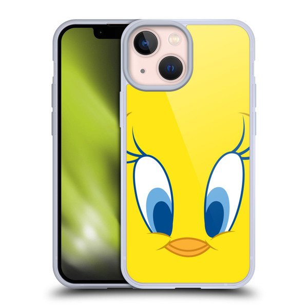Looney Tunes Full Face Tweety Soft Gel Case for Apple iPhone 13 Mini