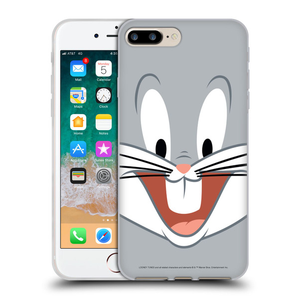 Looney Tunes Full Face Bugs Bunny Soft Gel Case for Apple iPhone 7 Plus / iPhone 8 Plus