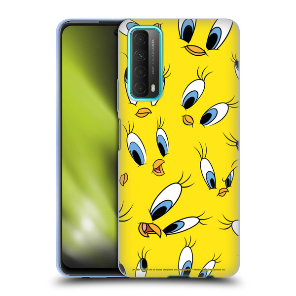 Looney Tunes Patterns Tweety Soft Gel Case for Huawei P Smart (2021)