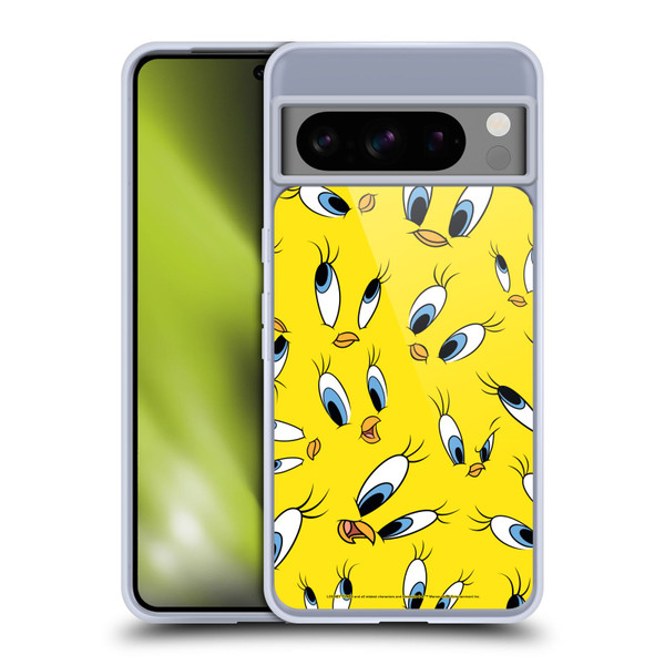 Looney Tunes Patterns Tweety Soft Gel Case for Google Pixel 8 Pro