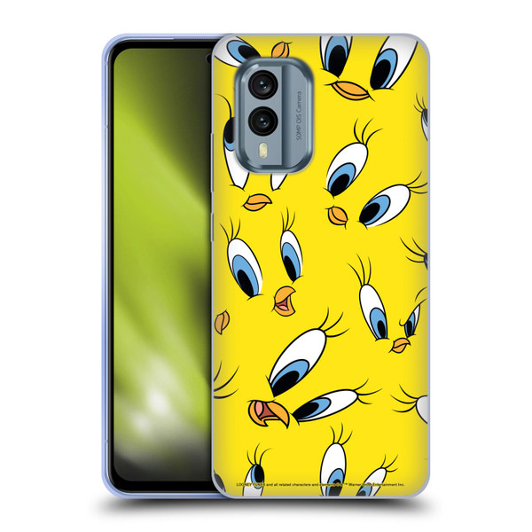 Looney Tunes Patterns Tweety Soft Gel Case for Nokia X30