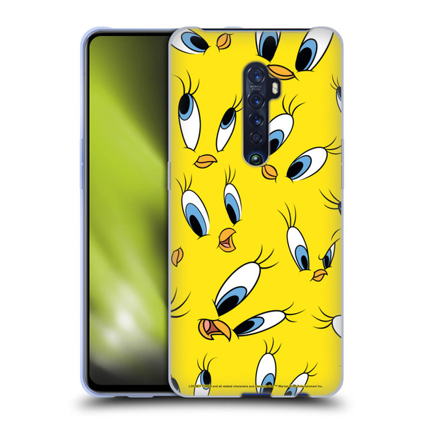 Looney Tunes Patterns Tweety Soft Gel Case for OPPO Reno 2