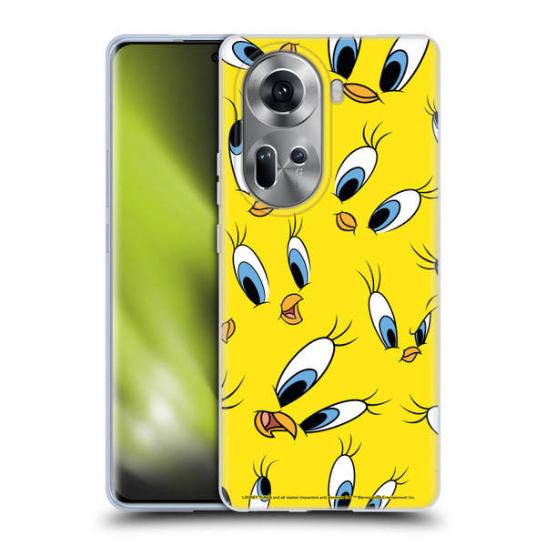 Looney Tunes Patterns Tweety Soft Gel Case for OPPO Reno11