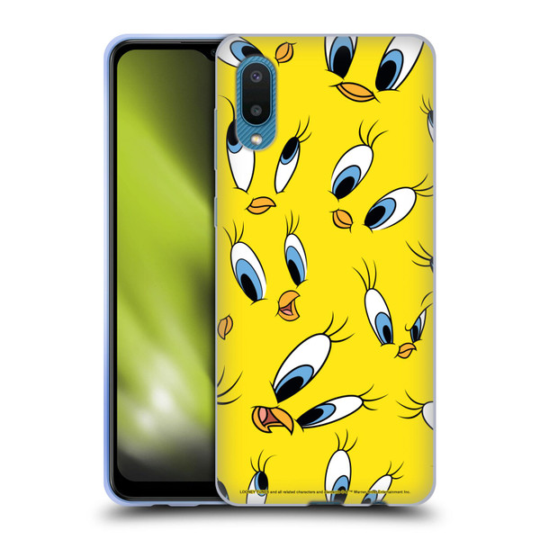 Looney Tunes Patterns Tweety Soft Gel Case for Samsung Galaxy A02/M02 (2021)