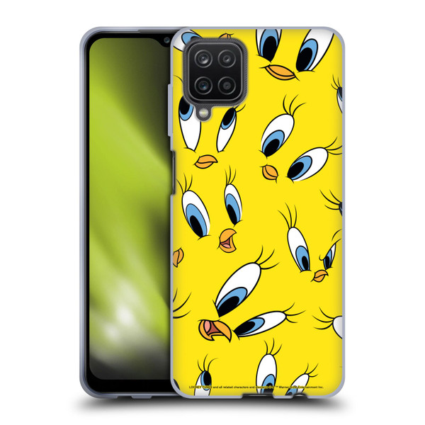 Looney Tunes Patterns Tweety Soft Gel Case for Samsung Galaxy A12 (2020)
