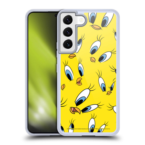 Looney Tunes Patterns Tweety Soft Gel Case for Samsung Galaxy S22 5G