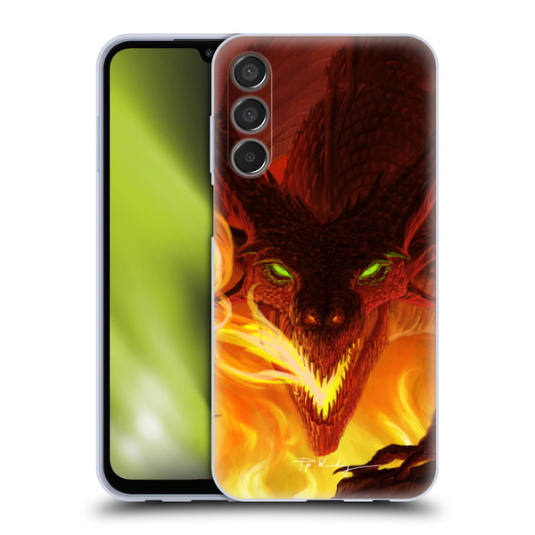 Piya Wannachaiwong Dragons Of Fire Glare Soft Gel Case for Samsung Galaxy M15/F15 5G