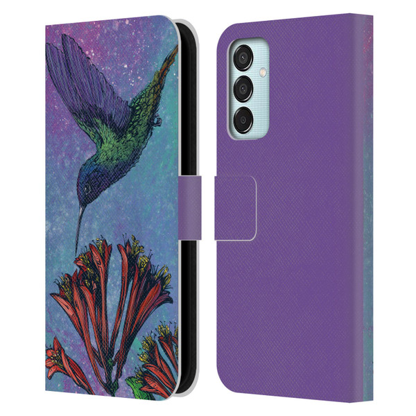 David Lozeau Colourful Grunge The Hummingbird Leather Book Wallet Case Cover For Samsung Galaxy M15/F15 5G