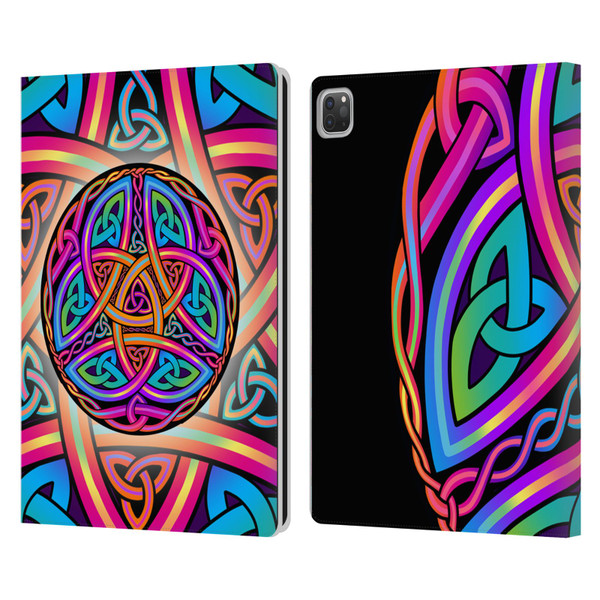 Beth Wilson Rainbow Celtic Knots Divine Leather Book Wallet Case Cover For Apple iPad Pro 13 M4 2024