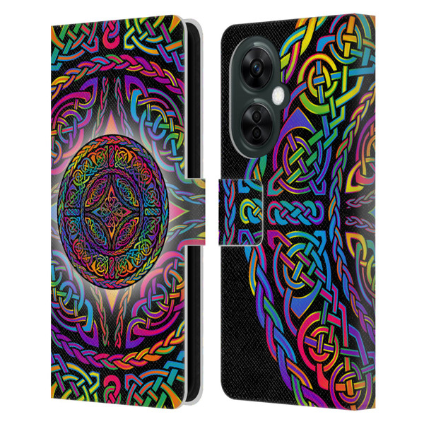 Beth Wilson Rainbow Celtic Knots Shield Leather Book Wallet Case Cover For OnePlus Nord CE 3 Lite 5G