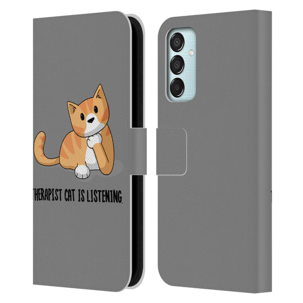 Beth Wilson Doodle Cats 2 Therapist Leather Book Wallet Case Cover For Samsung Galaxy M15/F15 5G