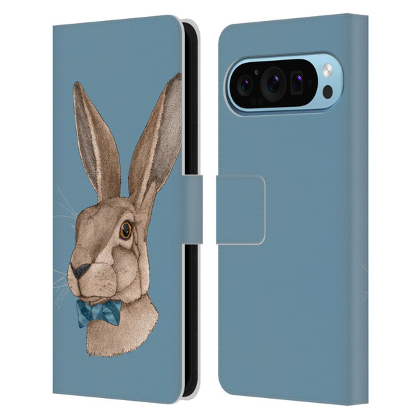 Barruf Animals Hare Leather Book Wallet Case Cover For Google Pixel 9 / Pixel 9 Pro