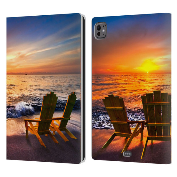 Celebrate Life Gallery Beaches 2 Sea Dreams III Leather Book Wallet Case Cover For Apple iPad Pro 11 M4 2024