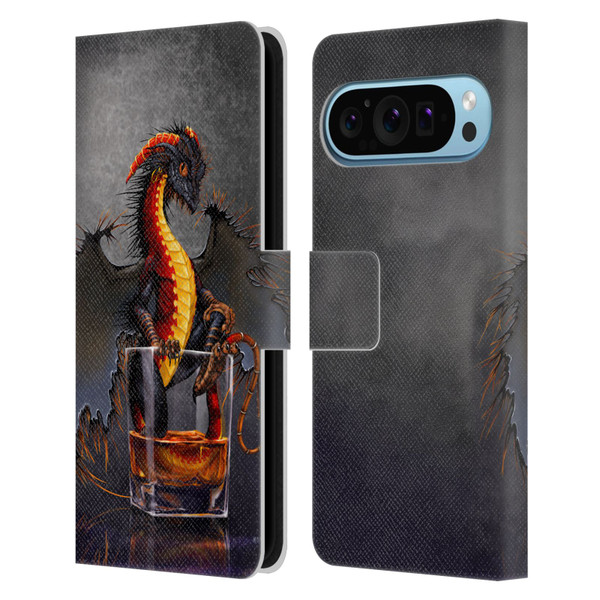 Stanley Morrison Dragons Black Pirate Drink Leather Book Wallet Case Cover For Google Pixel 9 / Pixel 9 Pro