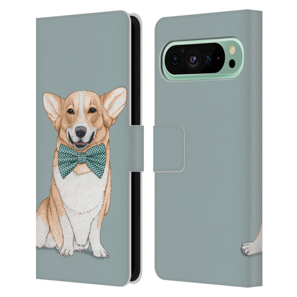 Barruf Dogs Corgi Leather Book Wallet Case Cover For Google Pixel 9 Pro XL