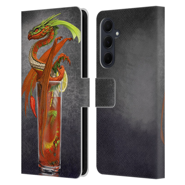 Stanley Morrison Dragons Red Tomato Bloody Mary Leather Book Wallet Case Cover For Samsung Galaxy A35 5G