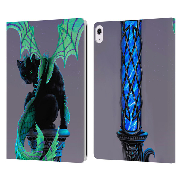 Stanley Morrison Dragons 2 Gothic Winged Cat Leather Book Wallet Case Cover For Apple iPad Air 13 2024