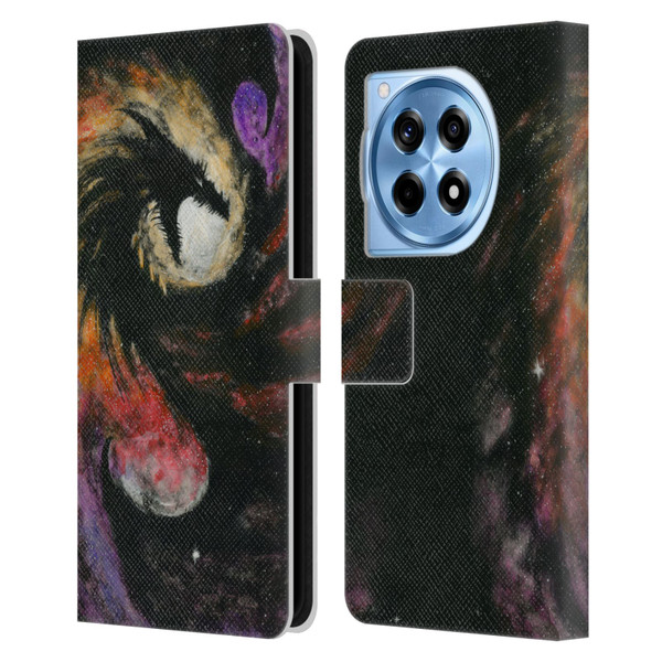 Stanley Morrison Dragons 3 Swirling Starry Galaxy Leather Book Wallet Case Cover For OnePlus 12R