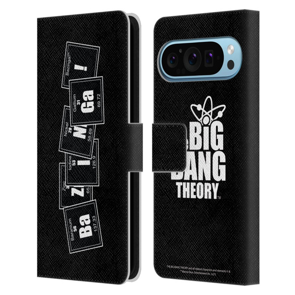 The Big Bang Theory Bazinga Elements Leather Book Wallet Case Cover For Google Pixel 9 / Pixel 9 Pro