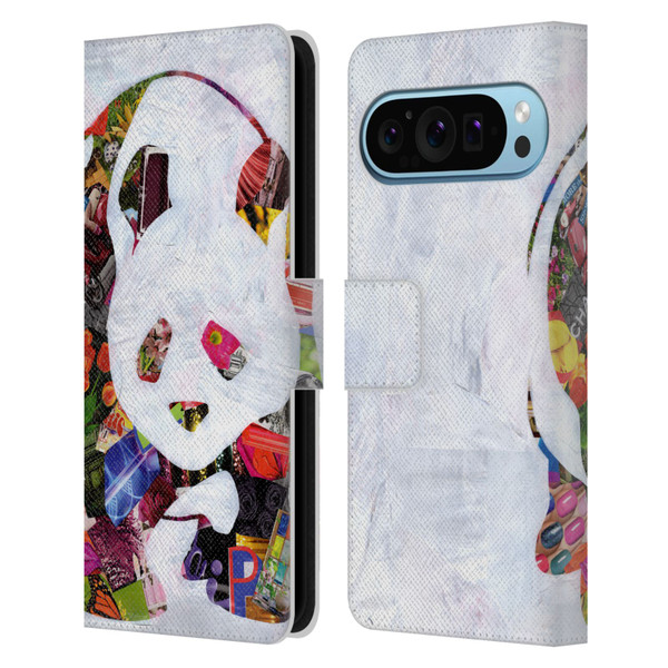 Artpoptart Animals Panda Leather Book Wallet Case Cover For Google Pixel 9 / Pixel 9 Pro