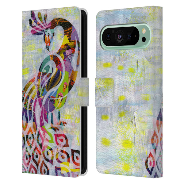 Artpoptart Animals Peacock Leather Book Wallet Case Cover For Google Pixel 9 Pro XL
