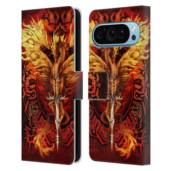 Ruth Thompson Dragons Flameblade Leather Book Wallet Case Cover For Google Pixel 9 / Pixel 9 Pro