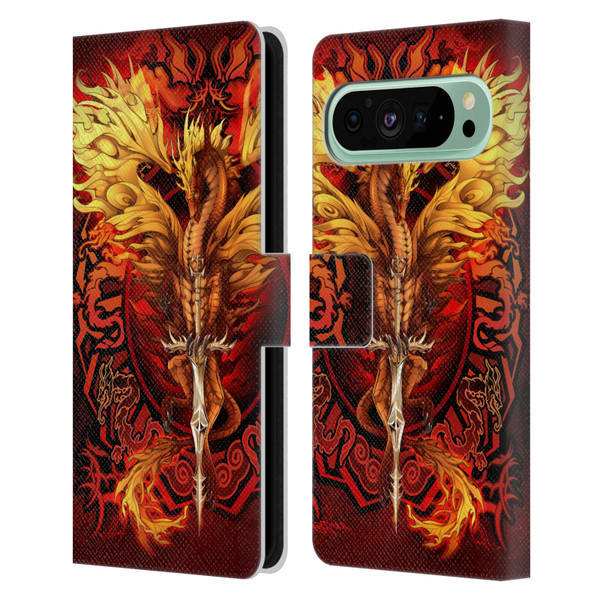 Ruth Thompson Dragons Flameblade Leather Book Wallet Case Cover For Google Pixel 9 Pro XL