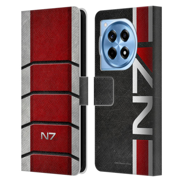EA Bioware Mass Effect Graphics N7 Logo Armor Leather Book Wallet Case Cover For OnePlus 12R