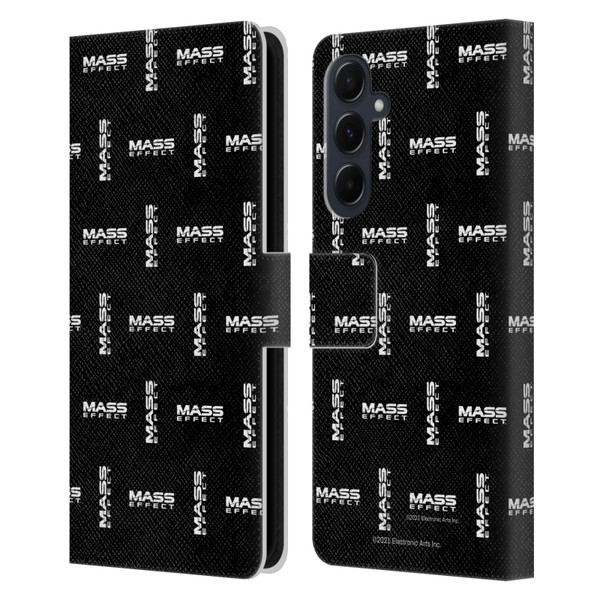 EA Bioware Mass Effect Graphics Logo Pattern Leather Book Wallet Case Cover For Samsung Galaxy A55 5G