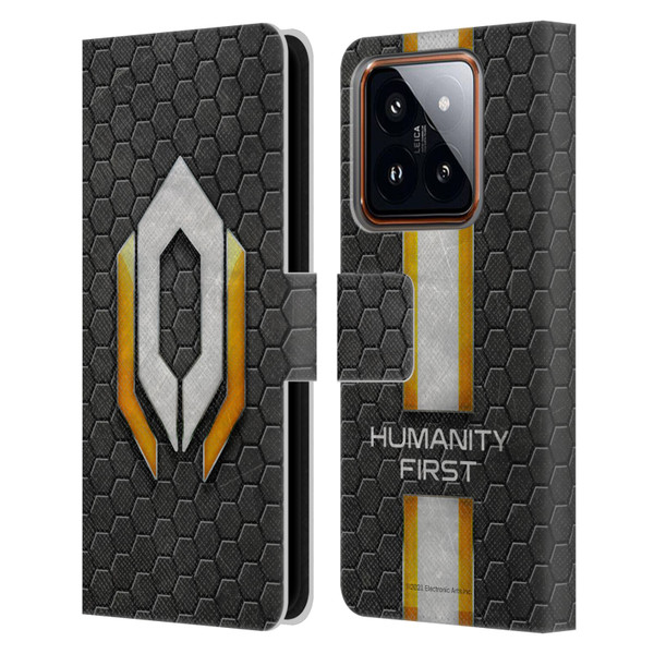 EA Bioware Mass Effect Graphics Cerberus Logo Leather Book Wallet Case Cover For Xiaomi 14