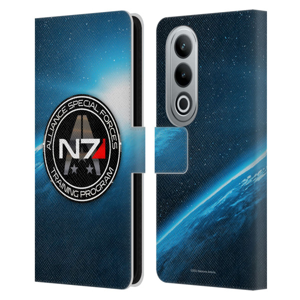 EA Bioware Mass Effect 3 Badges And Logos N7 Training Program Leather Book Wallet Case Cover For OPPO OnePlus Ace 3V 5G