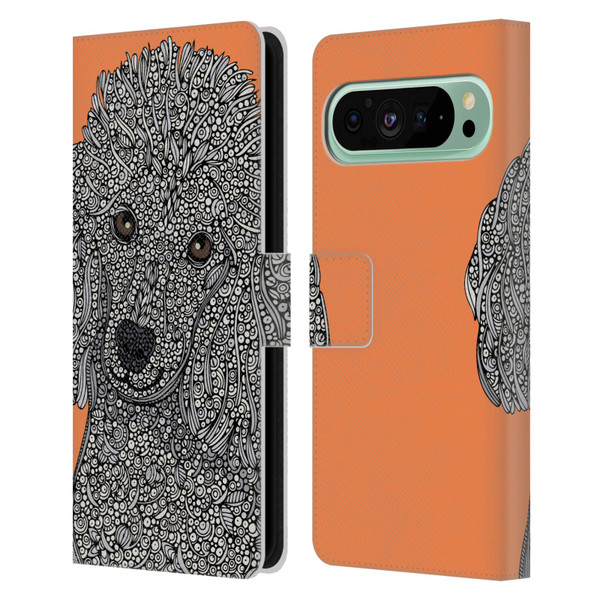 Valentina Dogs Poodle Leather Book Wallet Case Cover For Google Pixel 9 Pro XL