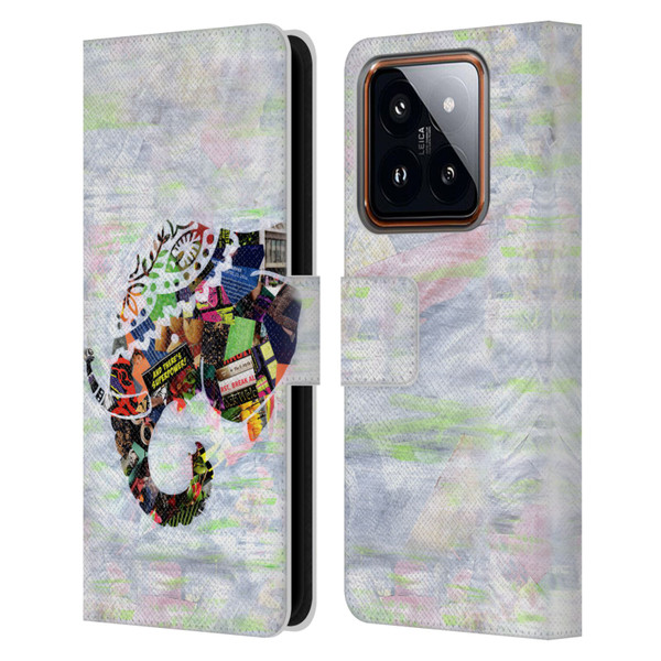Artpoptart Animals Elephant Leather Book Wallet Case Cover For Xiaomi 14
