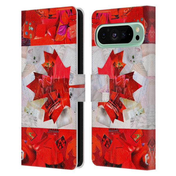 Artpoptart Flags Canada Leather Book Wallet Case Cover For Google Pixel 9 Pro XL