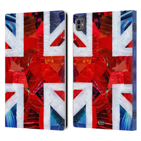 Artpoptart Flags Union Jack Leather Book Wallet Case Cover For Apple iPad Pro 11 M4 2024