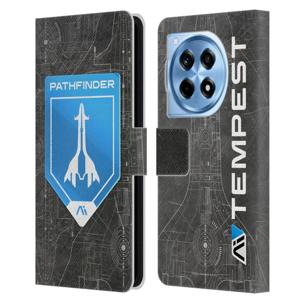 EA Bioware Mass Effect Andromeda Graphics Pathfinder Badge Leather Book Wallet Case Cover For OnePlus 12R