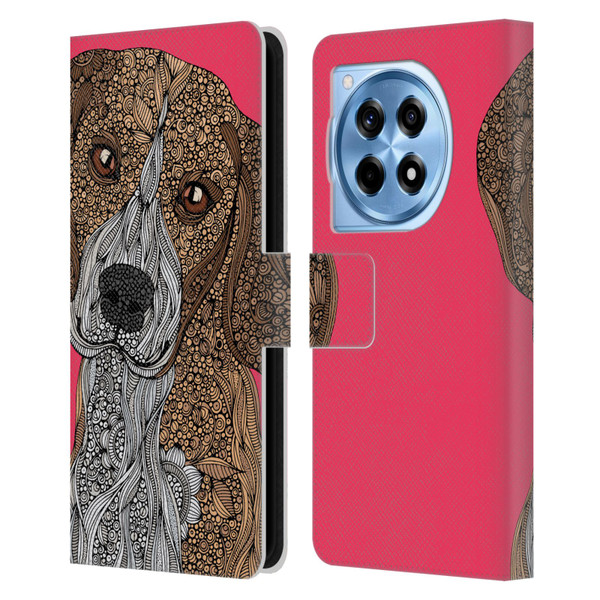 Valentina Dogs Beagle Leather Book Wallet Case Cover For OnePlus 12R
