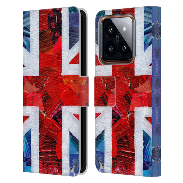 Artpoptart Flags Union Jack Leather Book Wallet Case Cover For Xiaomi 14