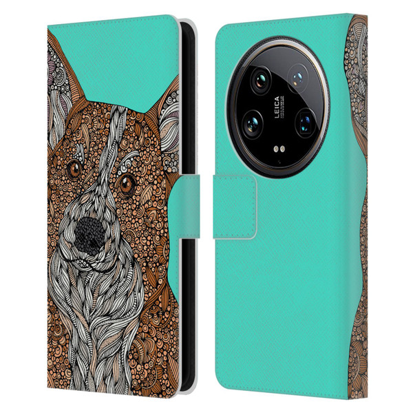 Valentina Dogs Corgi Leather Book Wallet Case Cover For Xiaomi 14 Ultra