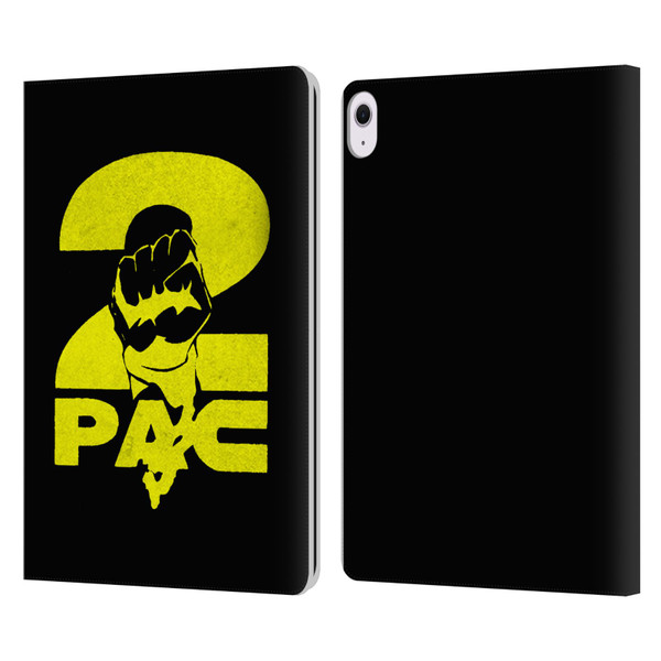 Tupac Shakur Logos Yellow Fist Leather Book Wallet Case Cover For Apple iPad Air 13 2024