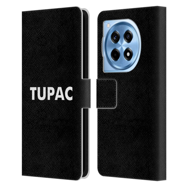Tupac Shakur Logos Sans Serif Leather Book Wallet Case Cover For OnePlus 12R