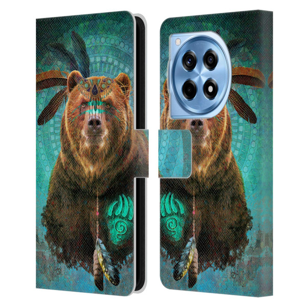 Jena DellaGrottaglia Animals Bear Leather Book Wallet Case Cover For OnePlus 12R