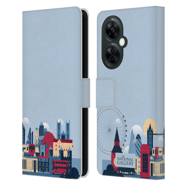 The National Gallery Art London Skyline Leather Book Wallet Case Cover For OnePlus Nord CE 3 Lite 5G